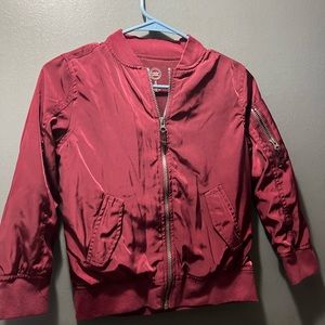Girls sz 8 WonderNation lightweight maroon jacket.